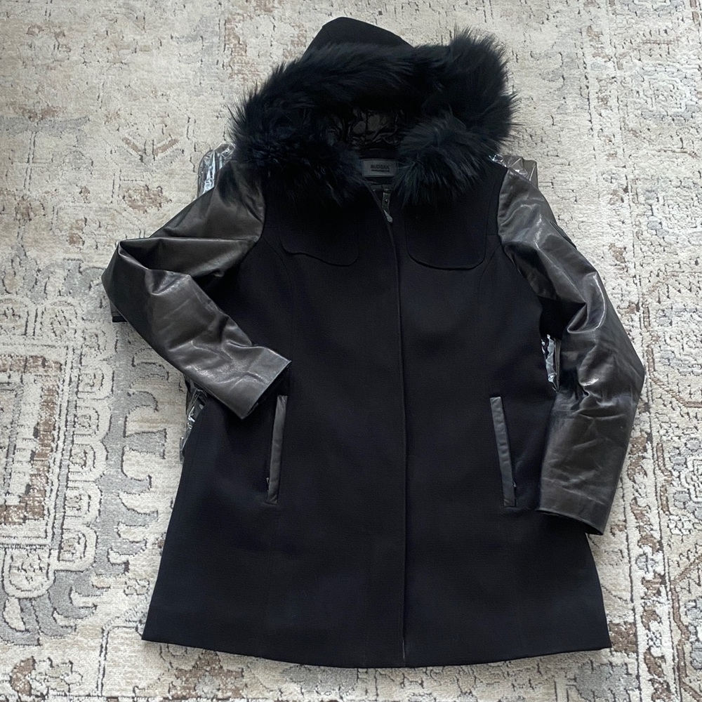 Rudsak Black Fur-Trimmed Women's Coat